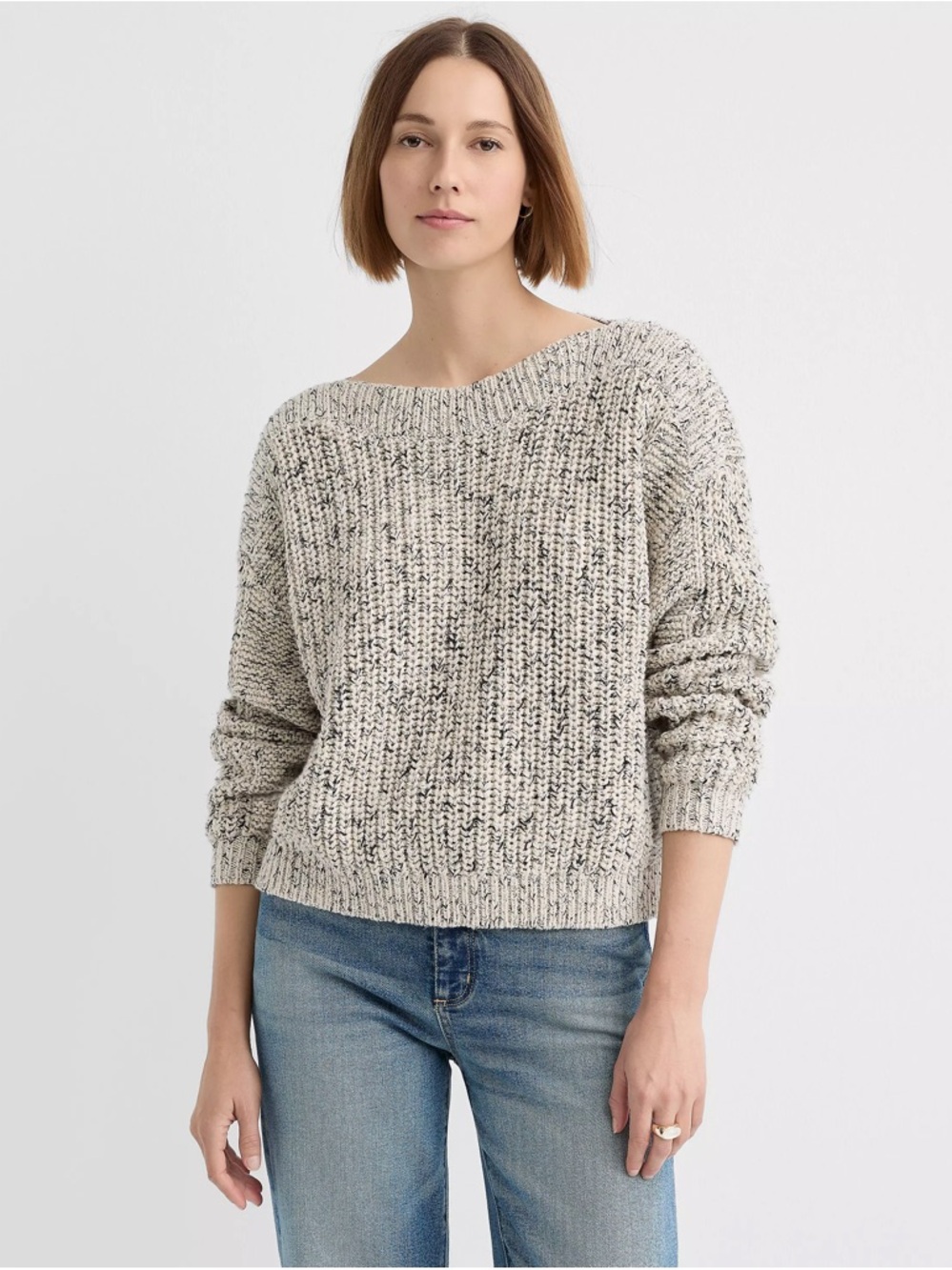 NWT Loft Marled Chunky Ribbed Sweater